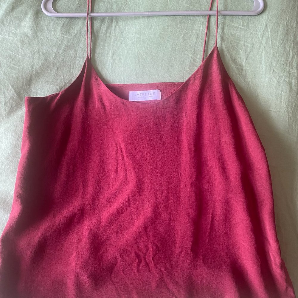 Everlane Women's Burgundy Spaghetti Strap Top Size 6